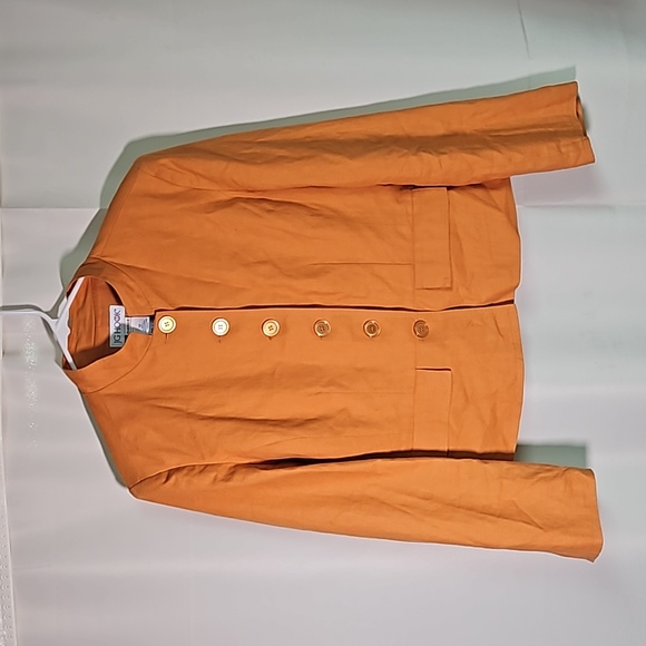 JG. Hook Linen/Cotton Lined Jacket Orange Sz 12 - Picture 1 of 3